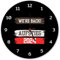 St. Pauli Aufstieg 2024 Wanduhr aus Alu mit Spruch We're Back Wappen-Glanz am Hafen Hamburgs Stolz Reeperbahn und Landungsbrücken feiern mit