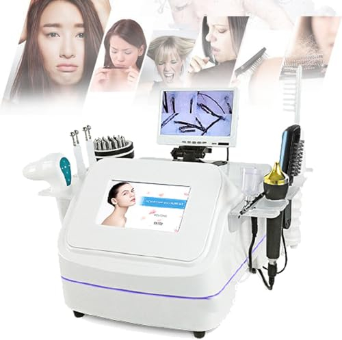 Hautdiagnose-Haaranalysator, Haut-, Haar- und Kopfhautdetektor, digitaler Mikroskop-Kopfhaut-Haarfollikeldetektor, Gesichtshautdiagnose, mit 7 Griffen, LCD-Bildschirm, für Salon und Spa