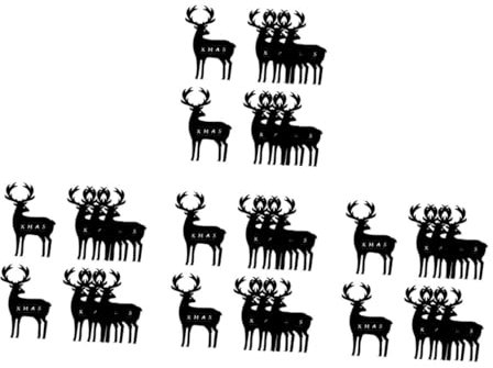 Alipis 32 Pièces à Couverts Elk Cache Mini Bouteilles à argenterie Poches à Couverts Vaisselle de Noel Vaisselle Noel Adorable de Noel Ambiance Festive Feutrine Black