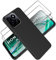 Custodia per Honor 200 Smart 5G Cover, Vetro Temperato Pellicola Protettiva Case Custodia Matte Sottile in TPU Morbido, Cover Protezione Anti-Caduta- Nero