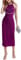 ANYFITTING Robe avec Soutien-Gorge Intégré Paillettes Midi Femme Robe de Soiré Cocktail Élégante Sexy Slim Fit Robe Moulante Hors Épaule à Col Licoude Longues Cami pour Fête Cérémonie Rose Rouge M