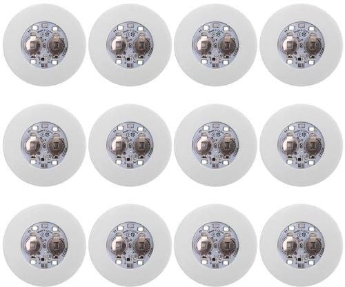 veorly LED Coaster,12 Pack Light Up Coasters,LED Bottle Lights,LED Sticker Coaster Discs Light Up for Flash Light Up Cup