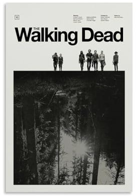 YAWRGJWRG The Walking Dead (4) Poster, dekoratives ästhetisches Leinwandposter, Wandkunst, Dekor, Wohnzimmer, modernes Familienschlafzimmer, Musik-Filmposter, 30 x 45 cm, ungerahmt, 10