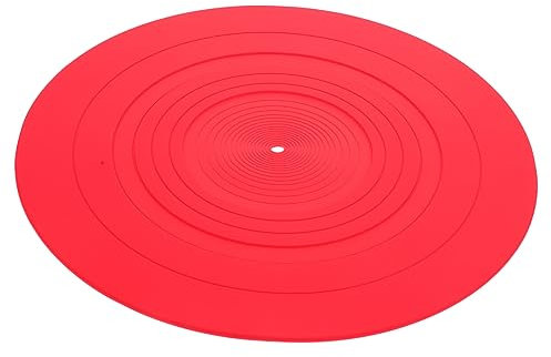JEWEDECO Antistatisches Silikon Plattenspieler Pad 295mm Vinyl Scheibenschutzmatte Stoßdämpfendes Schallplatten Zubehör Für Plattenspieler Und Phonographen