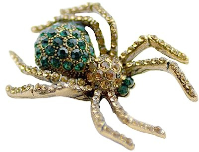 ROMISBABA Strass Spinnenbrosche Retro Legierung 3a-strass Verzierung Glänzende Zier Brustnadel Damen Schmuck für Festlich Hochzeit Weihnachten