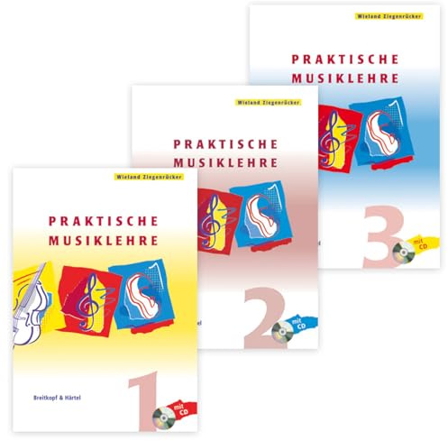 Praktische Musiklehre Band 1, Band 2 und Band 3 (BV 311, BV 312, BV 313, 9783765103117, 9783765103124, 9783765103131) + Soundman-Notenheft + 2 Pianobleistifte (Starterset)