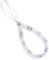 CHUQING Handykette Perlen Kurz Handyband Phone Lanyard Handschlaufe Handy Perlenkette Lila Anhänger Kette Handgelenk