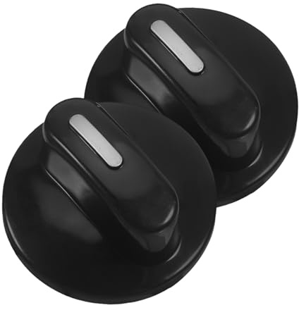 Bouton de Commande Minuteur pour Four 6mm, Lot de 2, Abs Noir | Axe, Trou Intérieur 6mm, Installation Simple, Prise en Main Facile, pour Appareils Cuisine