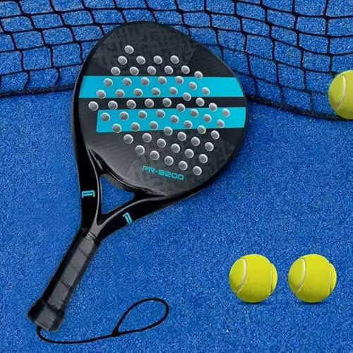 Carbon Fibre Padel Tennis Racket, Lightweight, Advanced Control, Black/Blue