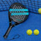 Pala de pádel de fibra de carbono, ligera, control avanzado, negro/azul
