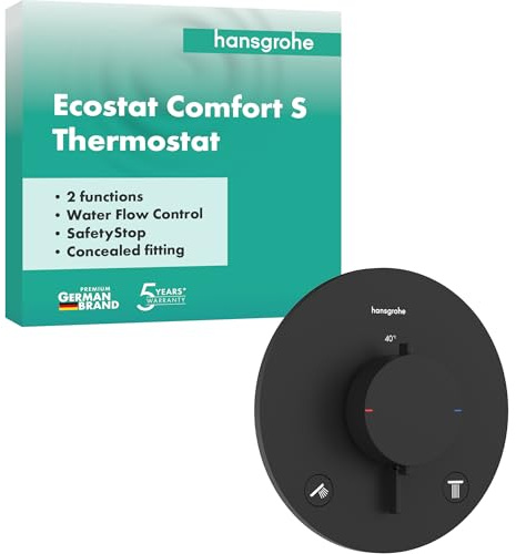 hansgrohe 33715670 Termostatico, Nero Opaco, 2 Utenze