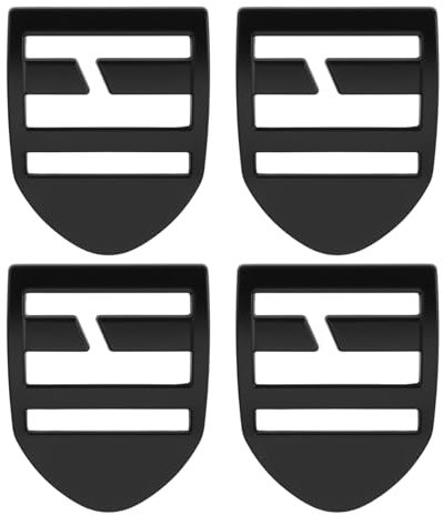 Briny River 4Pcs Backpack Ladder Slider Buckle Disassembled Metal Four Gear Buckle for Backpacking 4x2.5x3.1cm 0.4cm Black