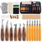 Wood Carving Tools Kit, 30 in 1 Wood Whittling Kits, Chip Carving Tools Set Includes 12PCS Whittling Tool and Basswood Blocks, Woodworking Set for Beginners and Professionals