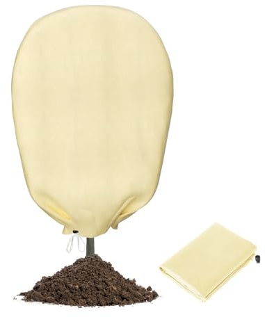 PATWING Voile Hivernage Plante Exterieur 80g/㎡ Anti-Gel，250x360cm | Protection Anti-Gel, Avec Fermeture Éclair Et Cordon, Respirant, Réutilisable, Pour Plantes En Pot, Olivier Et Palmiers