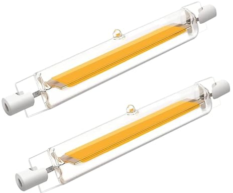 Hsientpe R7S LED 118mm Dimmbar,20W LED Lampe (ersetzt 200W Halogen) Warmweiß 3000K, 2000 Lumen, 360° Strahlwinkel,kein Flackern,Sofort 100% Helligkeit,für Stehleuchten/Deckenstrahler,2er Pack
