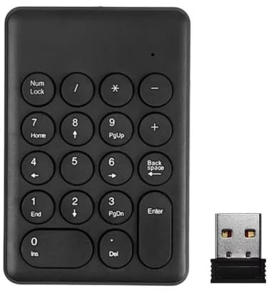 Koolenry 2.4G Wireless Digital Keyboard Mini Numeric Keypad for Laptop Notebook Tablets A