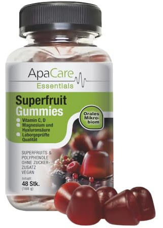 Power Pulse Superfruits Gummies mit Vitamin C, D3 & Magnesium 42 Stück | Fruchtgummis mit Superfrüchten, Roter Bete, Vitamin C, D3, Magnesium und Hyaluronsäure für die tägliche Ernährung.