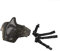 OneTigris Masque de Protection du Visage Pliable Demi-Masque en Maille pour Airsoft Paintball CS (Multicam Black)