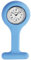 Adrina Unisex – Uhr Krankenschwesteruhr Silikon Ansteckuhr Analog Quarz 410000X (Blau/Silberfarbig)