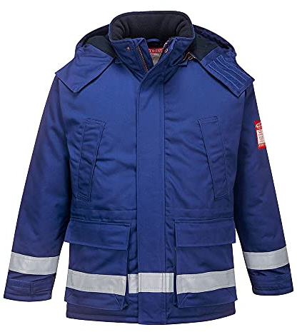 Portwest Flammhemmende Antistatik Winterjacke , Größe: XL, Farbe: Königsblau, FR59RBRXL