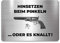 KaiserstuhlCard Magnete WC Schild Hinsetzen beim Pinkeln oder es knallt 14,8 cm x 10,5 cm Toilette selbstklebend Aufkleber Türschild Tür Haus Büro Praxis Geschäft Sitz Toilettensitz WC-Sitz Zubehör