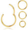 16G Gold Hoop Nose Rings Seamless Surgical Stainless Steel Earrings Belly Button & Nipple Body Hoops, 6mm 8mm 10mm 12mm 4 Pcs 18G Hugging Hoop Earrings Jewelry for Piercing Ring Lover Unisex