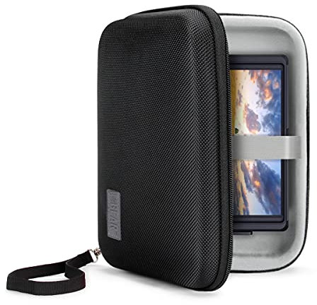 USA GEAR Estuche de Monitor de Cámara Rígido de 7.5 Pulgadas - Bolsa Portátil para Monitor de Video Compatible con Monitores de Video Feelworld, Atomos, Lilliput A7s y más Monitores (Negro)