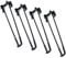 MEETWARM 16 Foldable Hairpin Legs, Black Metal Folding Table Legs, DIY Furniture Legs for Coffee End Tables Side Table Mini Desk, with Rubber Pads & Screws, Set of 4