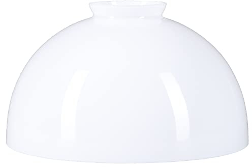 Glasschirm Lampenschirm rund Ø 180mm Lampenglas Ersatzglas beige, grün, weiß H-103/58mm f. E27 Weiß