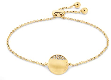 Calvin Klein Gliederarmband für Damen Kollektion MINIMAL CIRCULAR mit Kristallen - 35000135