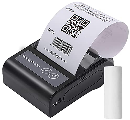80 mm kabelloser BT Thermodrucker, Tragbarer persönlicher Rechnungsdrucker, Mini USB BT POS-Drucker, kompatibel mit Android/iOS/PC/Windows/Linux