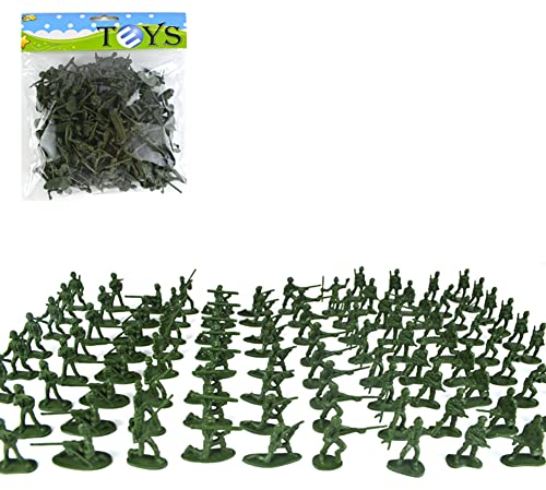 LICHENGTAI 100 Stück Armee Actionfiguren Set, Militär Toy Soldier Spielset Panzer, Flugzeuge, Flaggen Schlachtfeld Zubehör Partei anzeigen Mehrfarbig, Armee Figuren für Kinder 3+