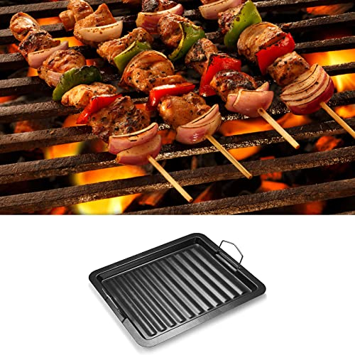 SANON Poêle à Griller Antiadhésive, Plaque de Cuisson Rectangulaire en Fonte pour Cuisinière à Induction, Poêle à Grillerconvient Pour Différents Poêles