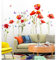 Garten-Blumen Wandtattoo，Tianher Wandsticker Blumenpflanze Schmetterling Wandaufkleber Wanddeko für Wohnzimmer Schlafzimmer Sofa Hintergrund