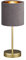 Tischlampe mit Lampenschirm Samt Grau - innen Gold Ø 13cm