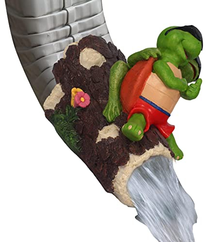 Pratvider Fallrohr-Statue - Gutter Tülle Spritzer Garten Deko Statue - Frosch Gutter Guardian Downspout Skulptur, Erweiterungsdekor
