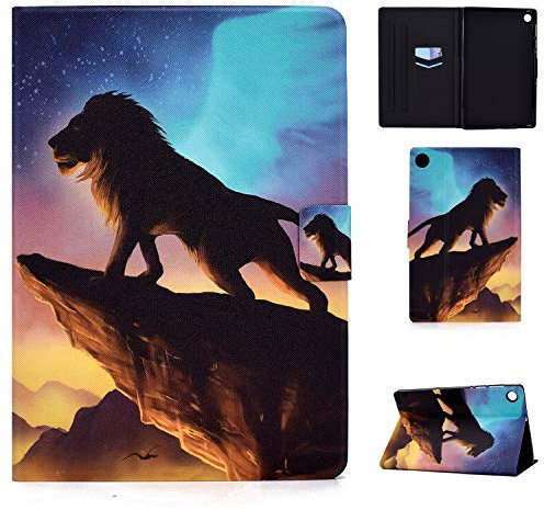 LSPCASA Lenovo Tablet 10.1 Funda Funda Lenovo M10 3rd Gen Material De Cuero PU Soporte Folio Cubierta Protectora Shell Auto Wake/Sleep Tablet Lenovo Funda Funda Lenovo Tab M10 3rd Gen Rey Leon