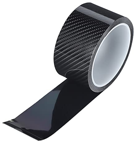 Adesivo per portiera della pellicola di protezione per auto, universale, per portiera dell'auto, nero, adesivo in fibra di carbonio, pellicola di protezione (5 cm*