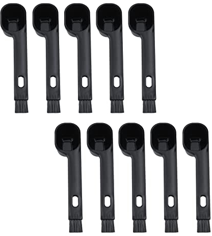 Crapyt 10 cucchiaini dosatori da caffè in plastica per macinacaffè da 5,67 × 1,3 × 1,45,7 cm, la paletta per chicchi di caffè nera viene utilizzata in caffetterie, ristoranti, cucine, ecc