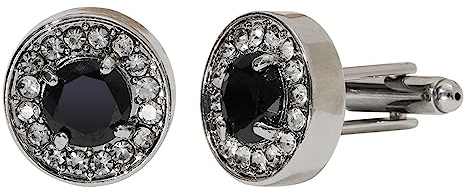 Manschettenknöpfe 4 Stück Manschettenknöpfe Mit Diamanten Französische Manschettenknöpfe Manschetten Für Anzug Kleid Hemd Smoking Schwarz