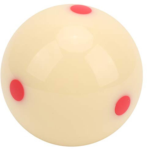 Tiiyee Snooker Cue Ball With Red Dots, White Pool Ball with Red Dots Billiard Training Ball Standard 52.5mm Resin Redpoint Ball 6 Dot Practice 2 1/16 Snooker Balls Machine Game Leisure Sports