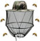 AKJAXQU Mückenschutzhut, Camouflage Imkerhut, Anti-Mücke Biene Bug Insekt Fly Maske, Kopf Net Mesh Gesichtsschutz, Outdoor Angelausrüstung, Unisex, Large, Tarnfarbe