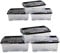 STAR SUPPLIES 5 x 30L Underbed Clear Transparent Base Home Office Storage Containers With Black Lids