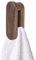 JINMURY Porte-serviettes ronds en bois – Crochets muraux en bois avec dos autocollant pour décoration d'intérieur – Robuste, installation simple, maintient fermement les serviettes (noyer)