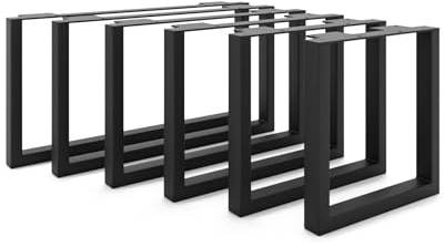 HEVVA 2er-Set Möbelkufen - Graz - Höhe 25 cm (Tiefe 45 cm, Schwarz)