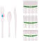 Set 30 couverts blanc en plastique dur - Fabriquée en France - Ménagère blanche de 10 fourchettes, 10 couteaux, 10 cuillères - Réutilisables et recyclables - Passe au lave vaisselle - Table'Colors