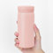 Botella de agua pequeña Linkidea de 7 oz (200 ml), botella de agua pequeña de acero inoxidable con aislamiento al vacío para bebidas frías y calientes (Rosa)