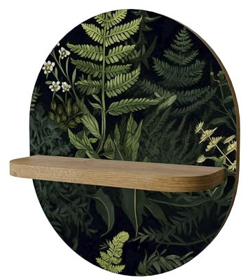 SPACEREBELS Wandregal Holz - dekoratives Hängeregal - Schweberegal für Wohnzimmer - Regalbrett Kinderzimmer Schlafzimmer - Rundes Regal für Wände - 33 x 38