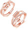 Glintara 925 Sterling Silber Anxiety Ring, 1 Paar Silber Verstellbar Anti Stress Ringe Set, Stressringe Spinner Fidget Partnerringe mit Perlen, Offen Einstellbar Stimmungsring gegen Angst für Unisex