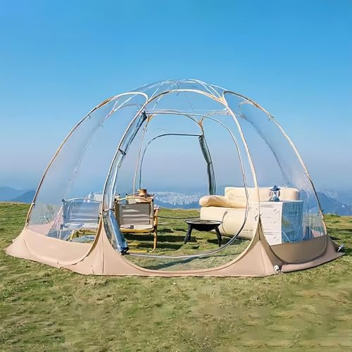 SAIYERUS Pop-Up-Bubble-Zelt, Sofort-Iglu-Zelt, 8–10 Personen Screen House für Terrassen, Großes Wetterzelt, Kälteschutz-Campingzelt mit Handtasche, für Garten, Terrasse, Hinterhof